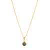 Charlotte's Web Jewellery Women's September Birthstone Charm Gold Vermeil Necklace - Sapphire In Gold