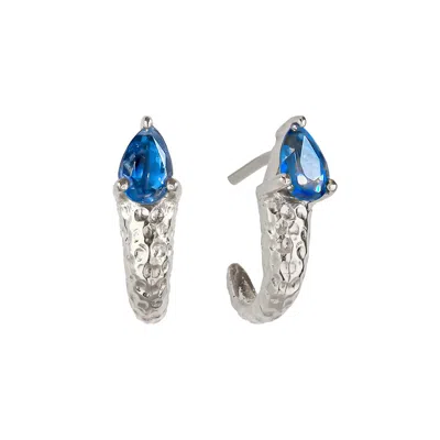 Charlotte's Web Jewellery Women's Serpenti Silver Stud Earrings - Kyanite