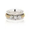 Charlotte's Web Jewellery Women's Silver / Gold / White Nature Purity Silver Spinning Ring