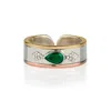 Charlotte's Web Jewellery Women's Silver / Green Amara Bliss Silver Midi / Toe Ring - Green Onyx In Multi