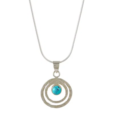 Charlotte's Web Jewellery Women's Silver / Green Infinity Universe Silver Necklace - Turquoise In Multi