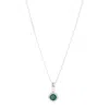 Charlotte's Web Jewellery Women's Silver / Green May Birthstone Charm Silver Necklace - Emerald In Multi