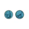 Charlotte's Web Jewellery Women's Silver / Green Maya Interchangeable Silver Stud Earrings - Turquoise In Multi