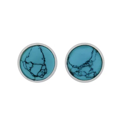Charlotte's Web Jewellery Women's Silver / Green Maya Interchangeable Silver Stud Earrings - Turquoise In Multi