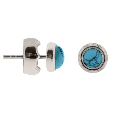 Charlotte's Web Jewellery Women's Silver / Green Maya Silver Stud Earrings - Turquoise In Multi