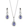 Charlotte's Web Jewellery Women's Silver / Purple December Birthstone Sterling Silver Necklace And Earring Set - Tanzanite In Multi