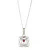 Charlotte's Web Jewellery Women's Silver / Red Root Chakra Silver Necklace - Ruby In Multi