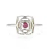 Charlotte's Web Jewellery Women's Silver / Red Root Chakra Silver Ring - Ruby In Multi
