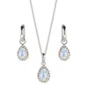 Charlotte's Web Jewellery Women's Silver / White June Birthstone Sterling Silver Necklace And Earring Set - Moonstone In Multi