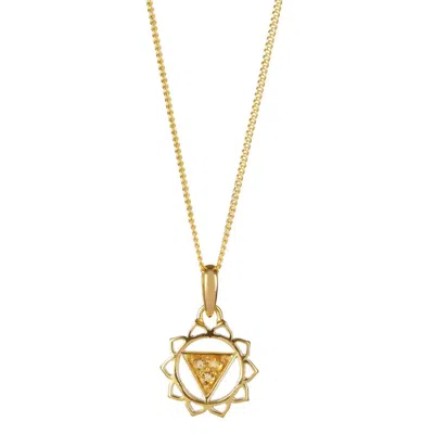 Charlotte's Web Jewellery Women's Solar Plexus Chakra Gold Necklace - Citrine