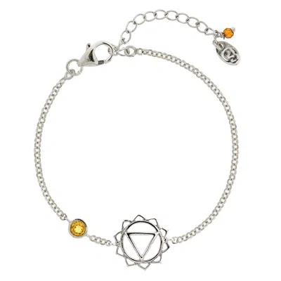 Charlotte's Web Jewellery Women's Solar Plexus Chakra Silver Bracelet - Citrine