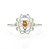 Charlotte's Web Jewellery Women's Solar Plexus Chakra Silver Ring - Citrine In Silver