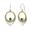 Charlotte's Web Jewellery Women's Sundar Silver Statement Earrings - Green Onyx In Green
