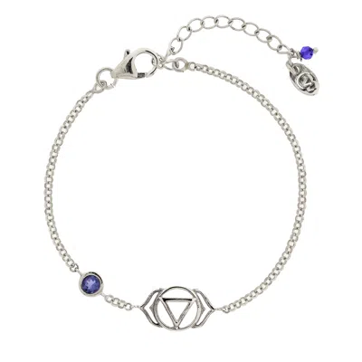 Charlotte's Web Jewellery Women's Third Eye Chakra Silver Bracelet - Iolite