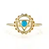 Charlotte's Web Jewellery Women's Throat Chakra Gold Vermeil Ring - Turquoise In Gold