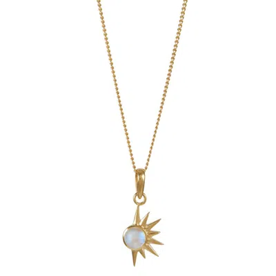 Charlotte's Web Jewellery Women's Total Eclipse Gold Necklace - Moonstone