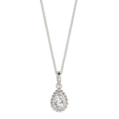 Charlotte's Web Jewellery Women's White / Silver April Birthstone Sterling Silver Necklace - White Topaz