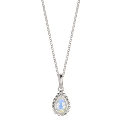 Charlotte's Web Jewellery Women's White / Silver June Birthstone Sterling Silver Necklace - Moonstone
