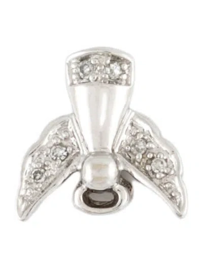 Pre-owned Charm 10k Diamond Angel  In Multi