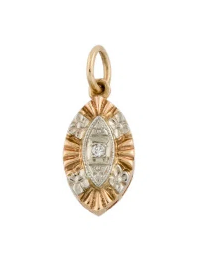 Pre-owned Charm 10k Diamond  In Multi