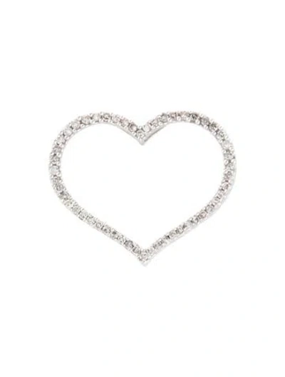 Pre-owned Charm 10k Diamond Heart Pendant In Multi