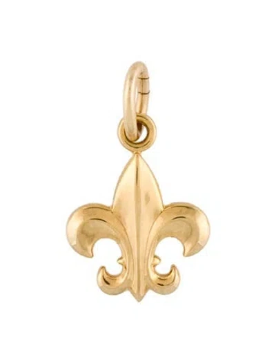 Pre-owned Charm 10k Fleur De Lis  In Multi