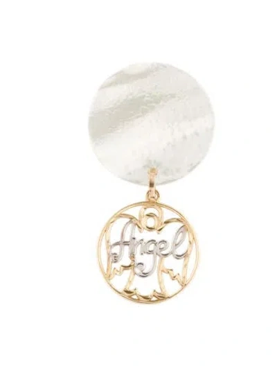 Pre-owned Charm 10k Shell 'angel'  In Multi