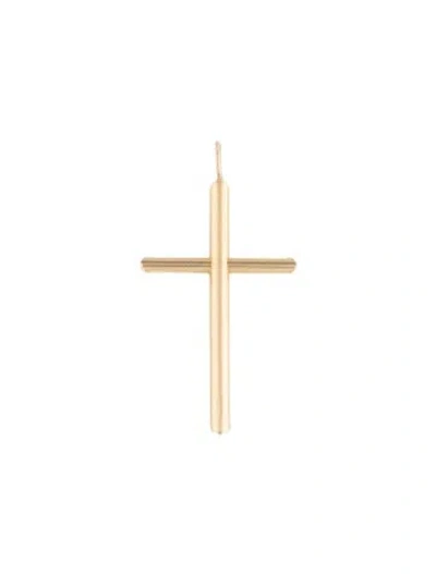 Pre-owned Charm 14k Cross Pendant In Multi