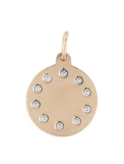 Pre-owned Charm 14k Diamond  Pendant In Multi