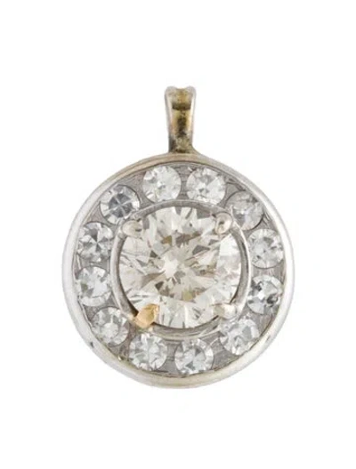 Pre-owned Charm 14k Diamond  Pendant In Multi