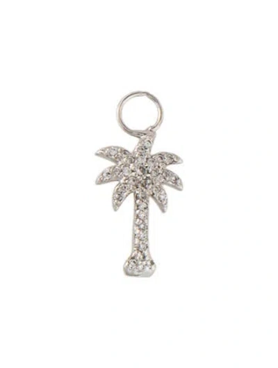Pre-owned Charm 14k Diamond Palm Tree  In Multi
