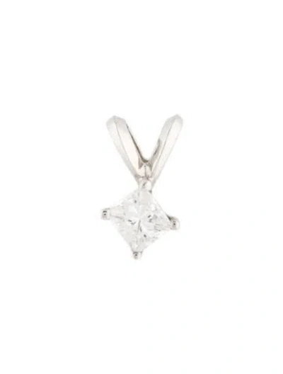 Pre-owned Charm 14k Diamond Pendant, 0.25" In Multi