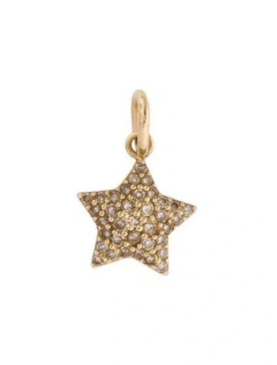 Pre-owned Charm 14k Diamond Star Pendant In Multi