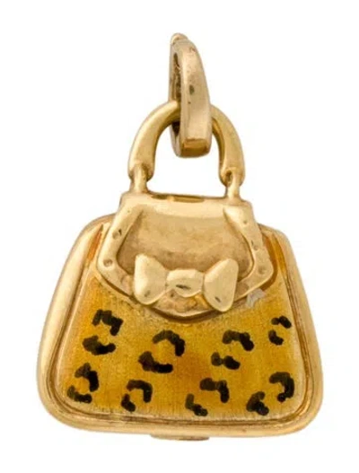 Pre-owned Charm 14k Enamel Bag  In Multi