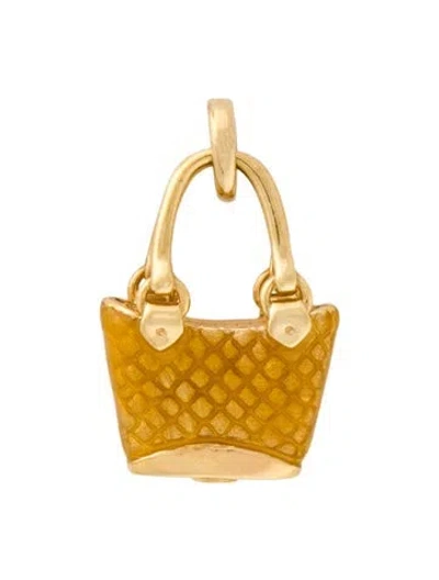 Pre-owned Charm 14k Enamel Bag  In Multi