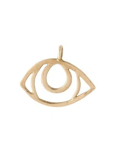 Pre-owned Charm 14k Eye  Pendant In Multi
