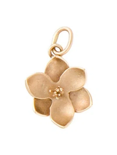 Pre-owned Charm 14k Flower  Pendant In Multi
