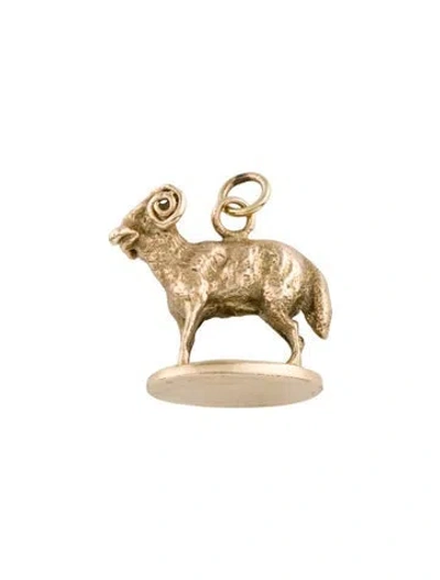Pre-owned Charm 14k Goat  In Multi
