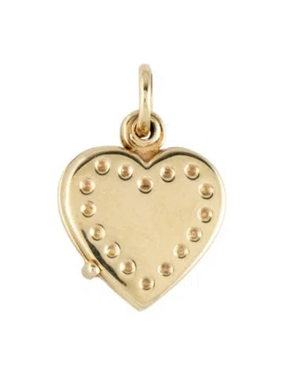 Pre-owned Charm 14k Heart Swivel Locket , .75" In Multi