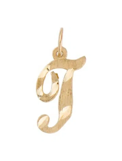 Pre-owned Charm 14k Letter 'j'  In Multi