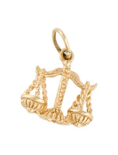 Pre-owned Charm 14k Libra  In Multi