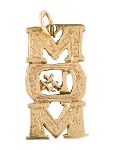Pre-owned Charm 14k 'mom'  In Multi