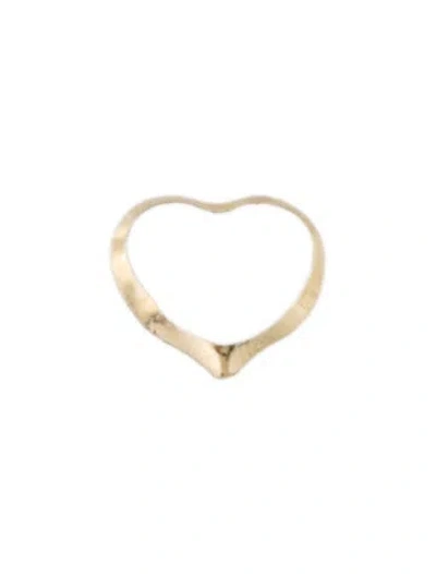 Pre-owned Charm 14k Open Heart  In Multi