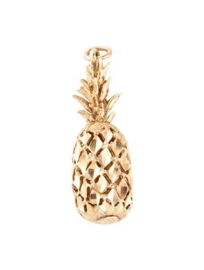 Pre-owned Charm 14k Pineapple , 1.25" In Multi