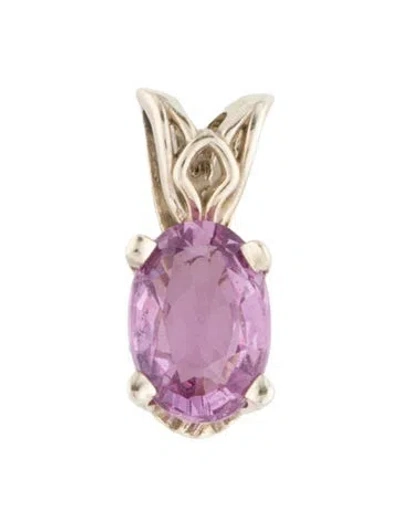 Pre-owned Charm 14k Pink Sapphire  In Multi