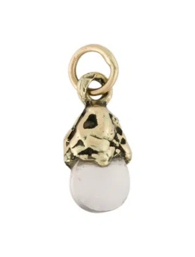 Pre-owned Charm 14k Rose Quartz  In Multi