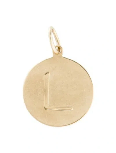 Pre-owned Charm 14k Round 'l'  In Multi