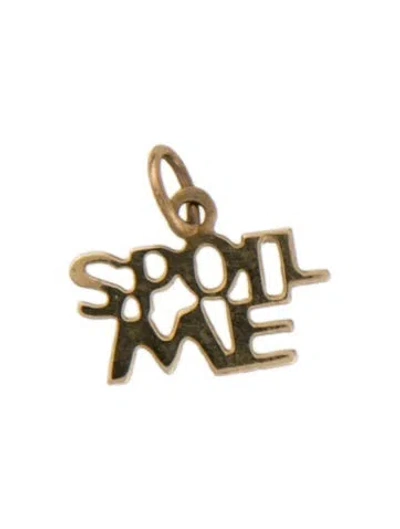 Pre-owned Charm 14k 'spoil Me' , 0.5" In Multi