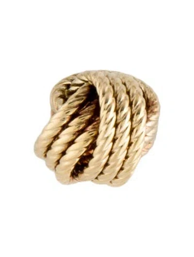 Pre-owned Charm 14k Textured Knot  In Multi