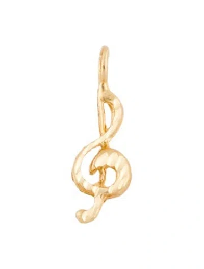Pre-owned Charm 14k Treble Clef, 0.75" In Multi